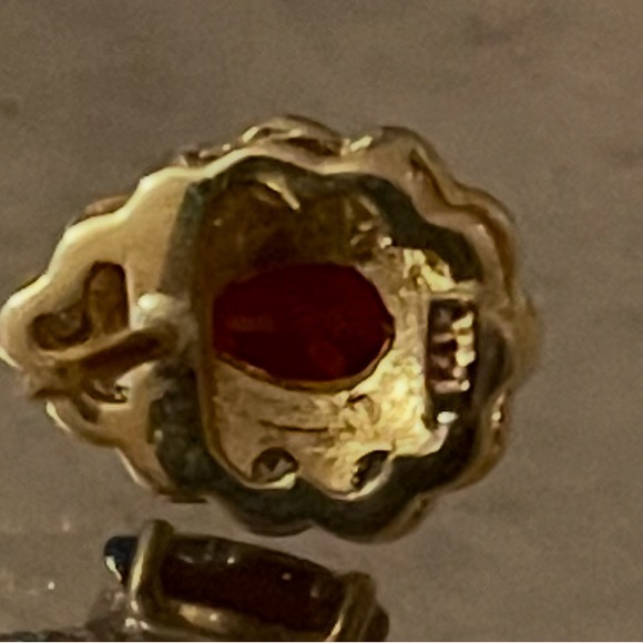 Garnet Diamond set in 14k - Picture 10 of 11